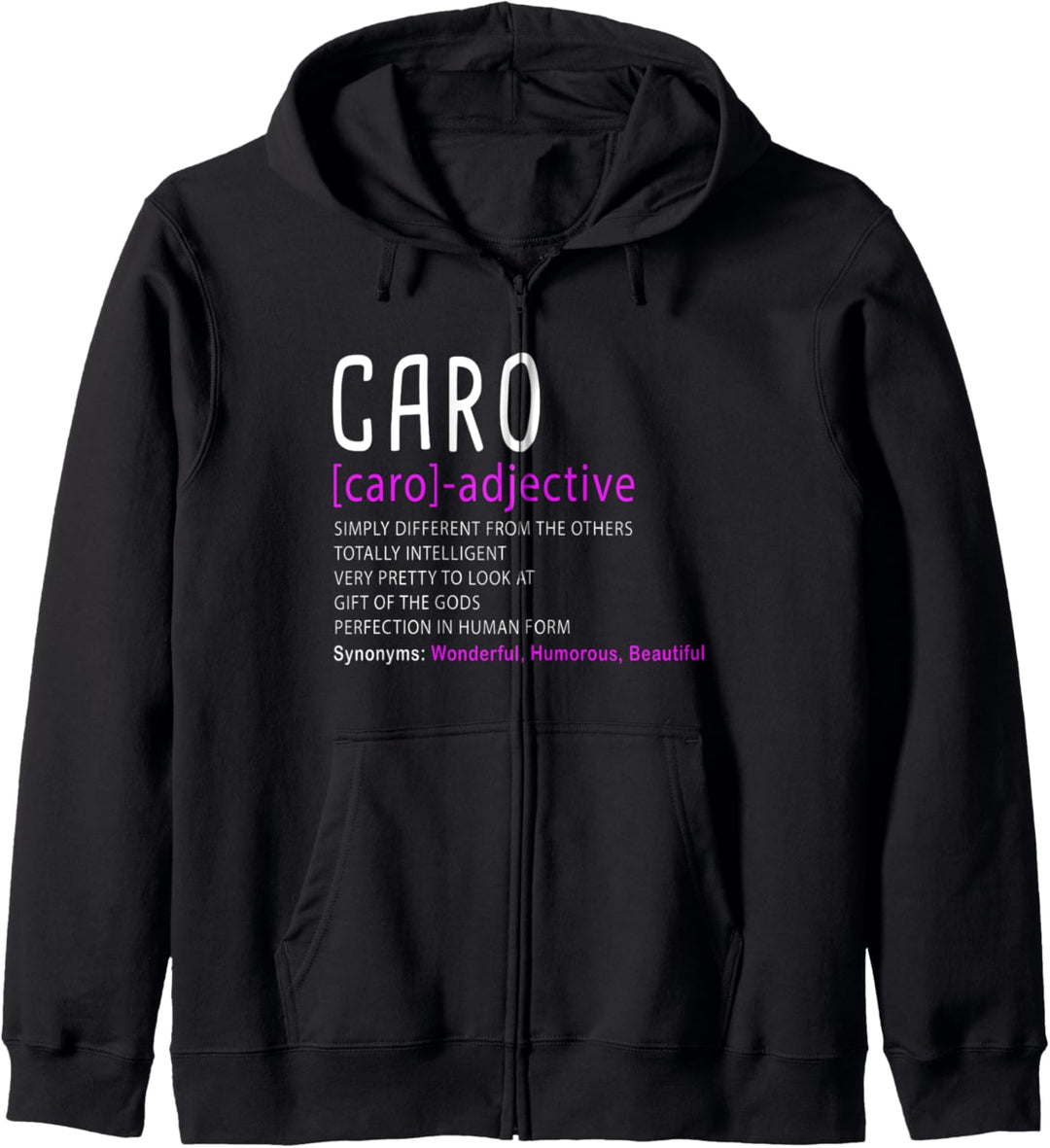 Personalisierte Name Beschreibung Caro Kapuzenjacke