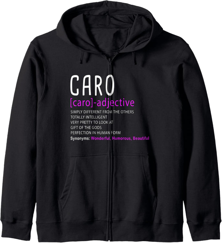 Personalisierte Name Beschreibung Caro Kapuzenjacke