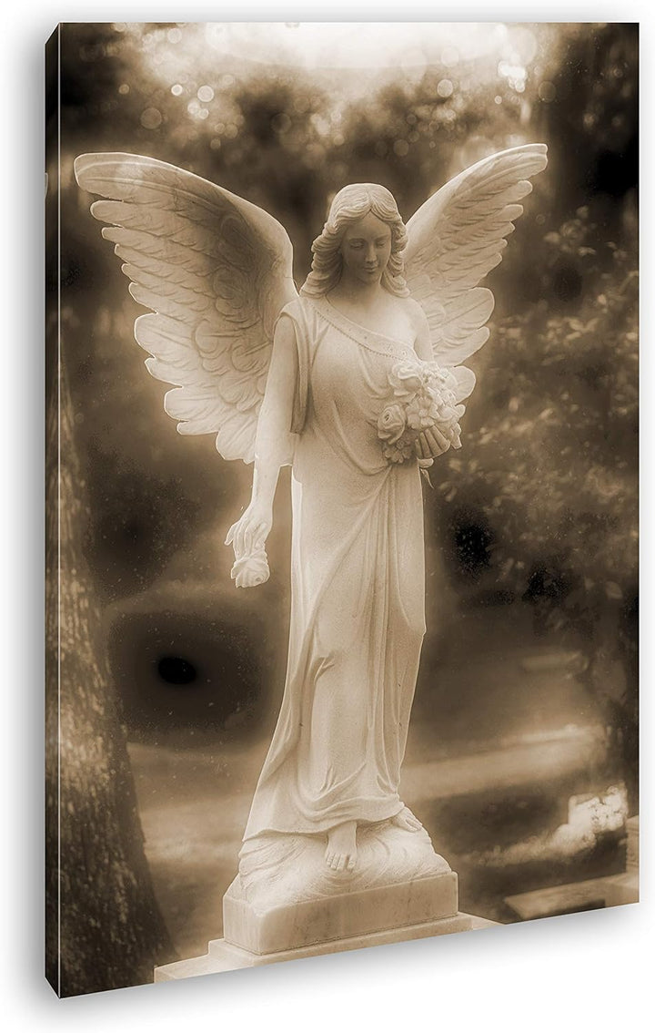 deyoli himmlischer Engel Format: 80x60 Effekt: Sepia als Leinwandbild, Motiv fertig gerahmt auf Echt