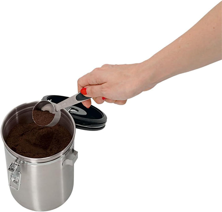 Zeller 27367 Kaffeedose m. Löffel, 1700ml, Edelstahl/Kunststoff mit Datum