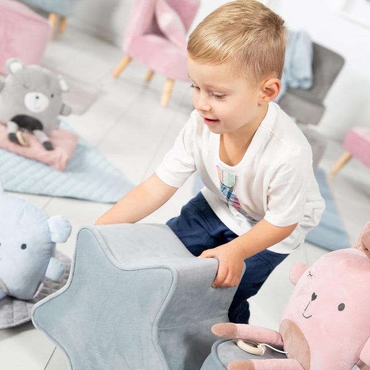 roba Baumann GmbH Kinderhocker in Sternform - Lil Sofa, Hellblau, 24 cm Sternform Hellblau/Sky, Ster