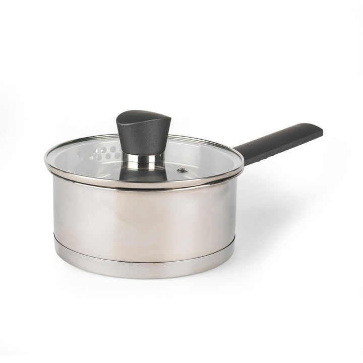 Russell Hobbs Kochtopf Klein 16cm, Edelstahl Topf 1.5L mit Glasdeckel, Induktionsgeeigneter Stieltop