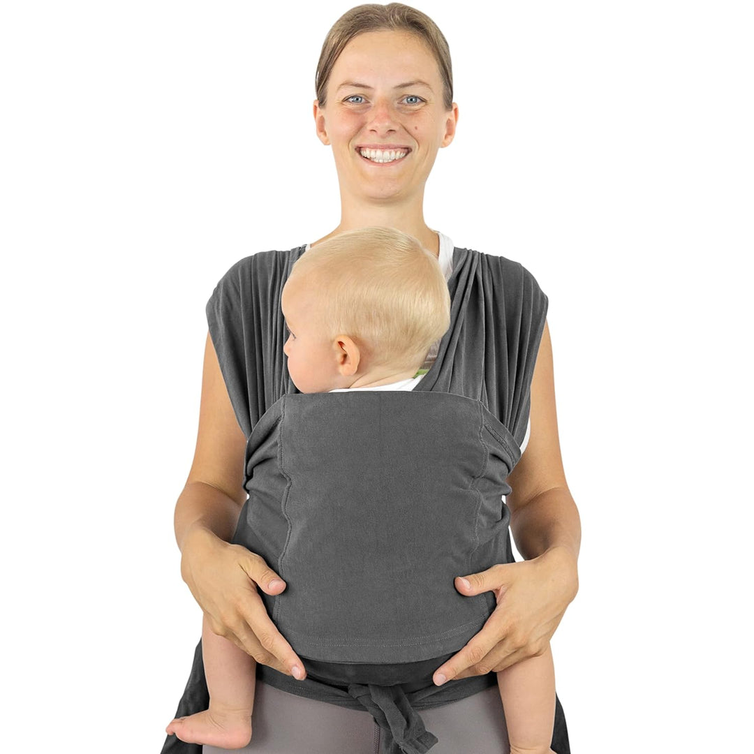 MAMMACITA® Tragetuch Baby ohne Binden, elastisches Tragetuch leichtes Anziehen, Babytrage Neugeboren