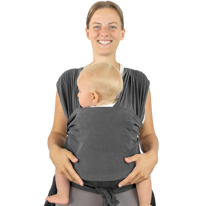 MAMMACITA® Tragetuch Baby ohne Binden, elastisches Tragetuch leichtes Anziehen, Babytrage Neugeboren