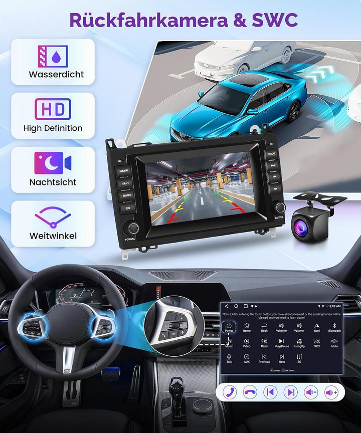 2+64G 7" Android Autoradio für Mercedes-Benz A-Klasse W169/B-Klasse W245/Viano/Vito W639/Sprinter W9