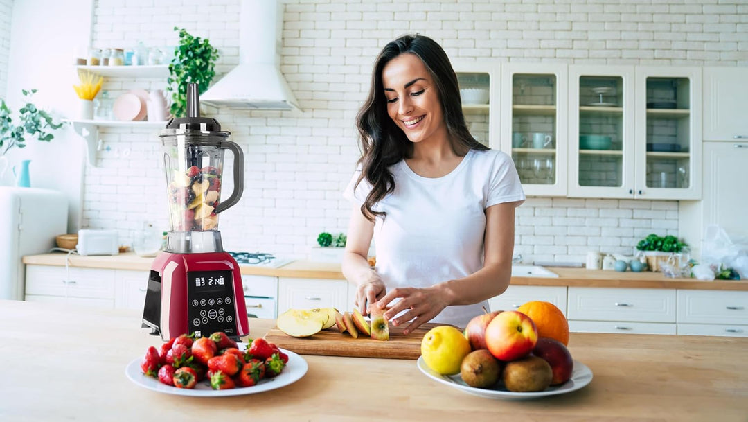 Blender G21 Excellent, Rot, 1.700 W, 32.000 U/min, BPA-frei, Behälter von 2,5 l, 11 Programme, 4 Jah