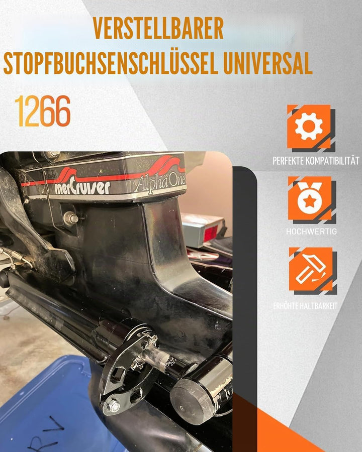 FLYINGWING 1266 Verstellbarer Schraubenschlüssel, universell für Hydraulikzylinder auf den meisten B