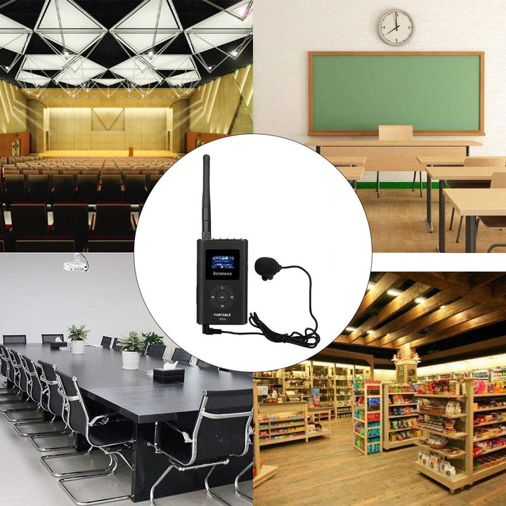 Retekess FT11 Tour Guide System FM-Transmitter mit 2000 mAh Wiederaufladbarem Akku, für Gleichzeitig