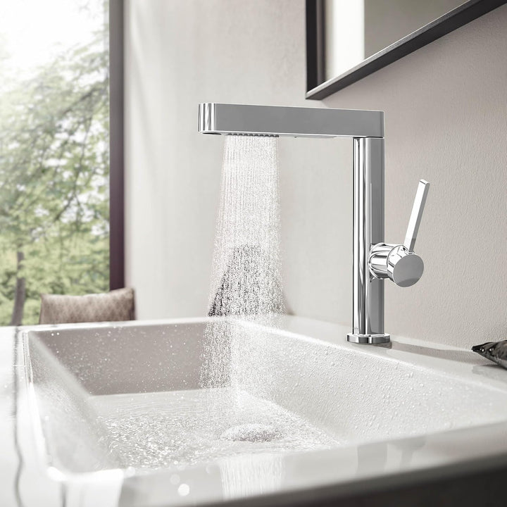 hansgrohe Finoris - Waschtischarmatur mit Push-Open Ablauf, mit ausziehbarer Brause (2 Strahlarten),