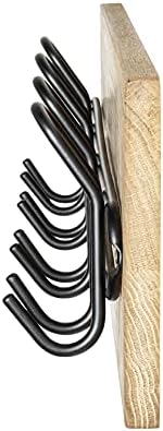 HAKU Möbel Wandgarderobe, Massivholz, eiche geölt-schwarz, B 60 x T 10 x H 20 cm