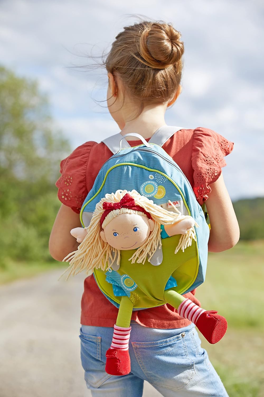 Kinder-Puppenrucksack Sommerwiese