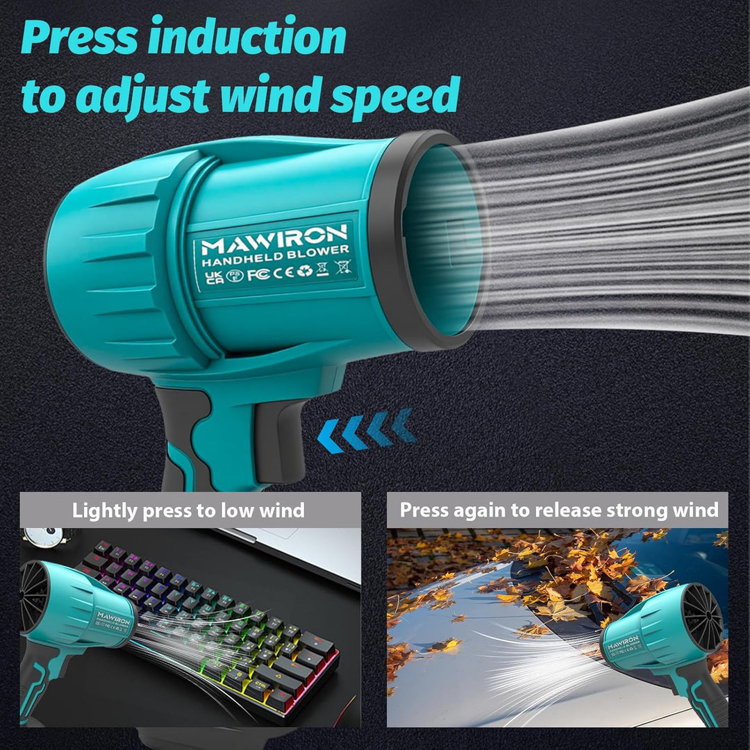 Akku-Gebläse Turbo, kompatibel mit Makita 18V Akkus, 32.000 U/Min bürstenloser Motor, 480MPH Luftges