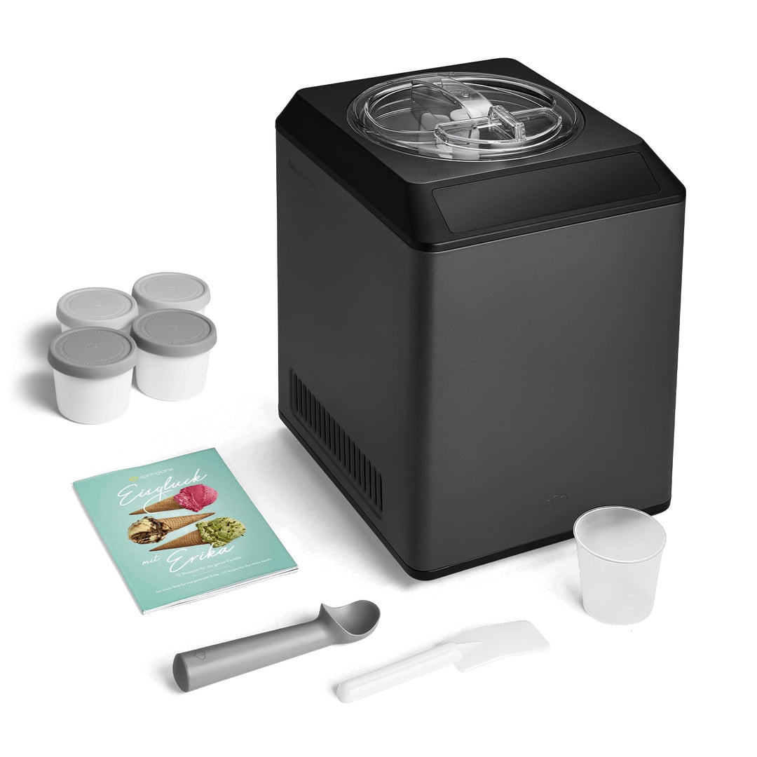 SPRINGLANE Eismaschine & Joghurtbereiter Erika 2,5 L mit selbstkühlendem Kompressor 250W, Eiscremema