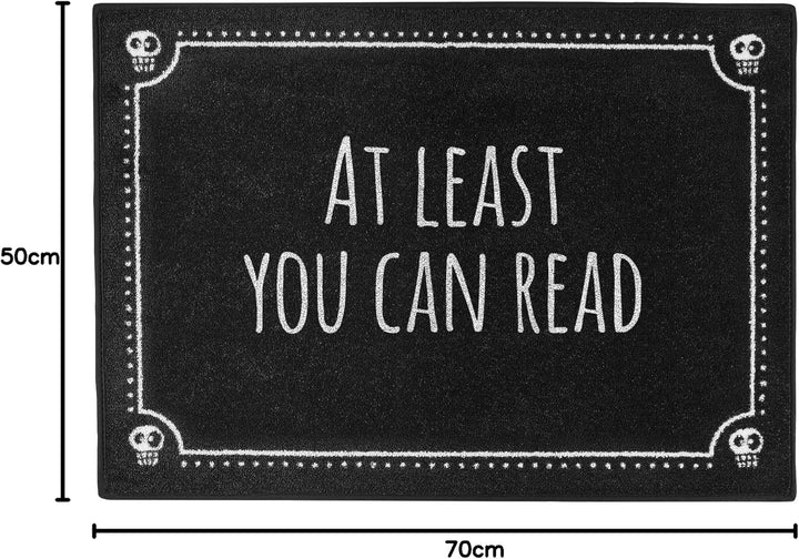 Pechkeks Misfortune Cookies Doormat ''At least you can read'', 70 x 50 cm, Black