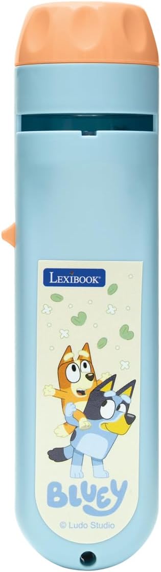 Lexibook, Bluey, Bluey Geschichtenerzähler-Projektor und Taschenlampe, Blau Gelb, LTC050BY Buey, Bue