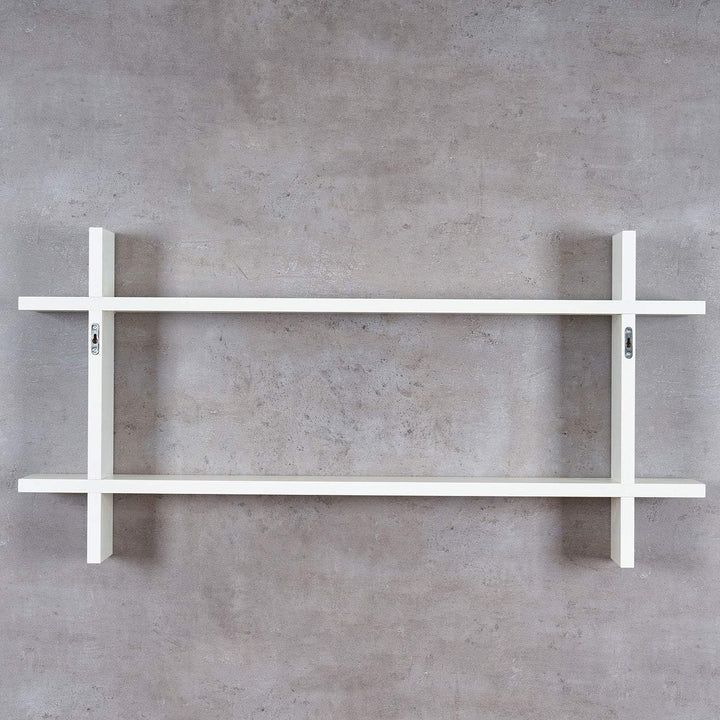 levandeo Regal BxH 98x48cm Holz Steckregal Weiss Wandregal Bücherregal Ablage Deko Holzregal Einrich