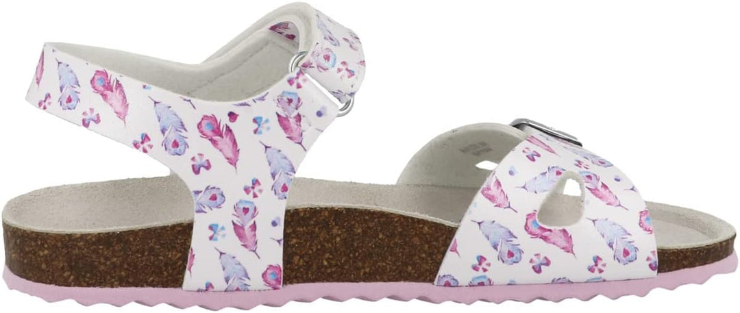 Geox Mädchen J Adriel Girl Sandalen 34 EU Schmal Weiss White Lavender, 34 EU Schmal Weiss White Lave