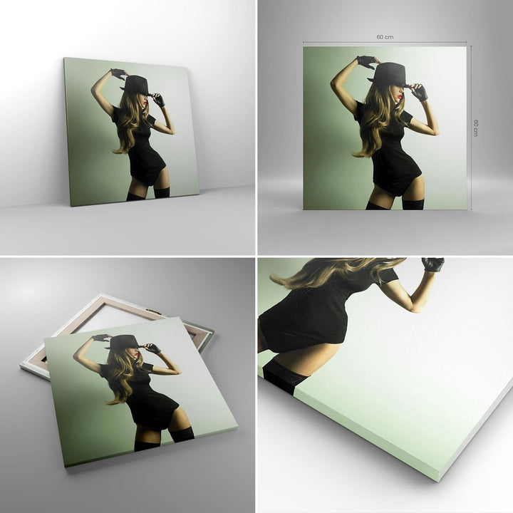 Bilder auf Leinwand Schönheit club tanz disco Leinwandbild 60x60cm Wandbilder Dekoration Wohnzimmer