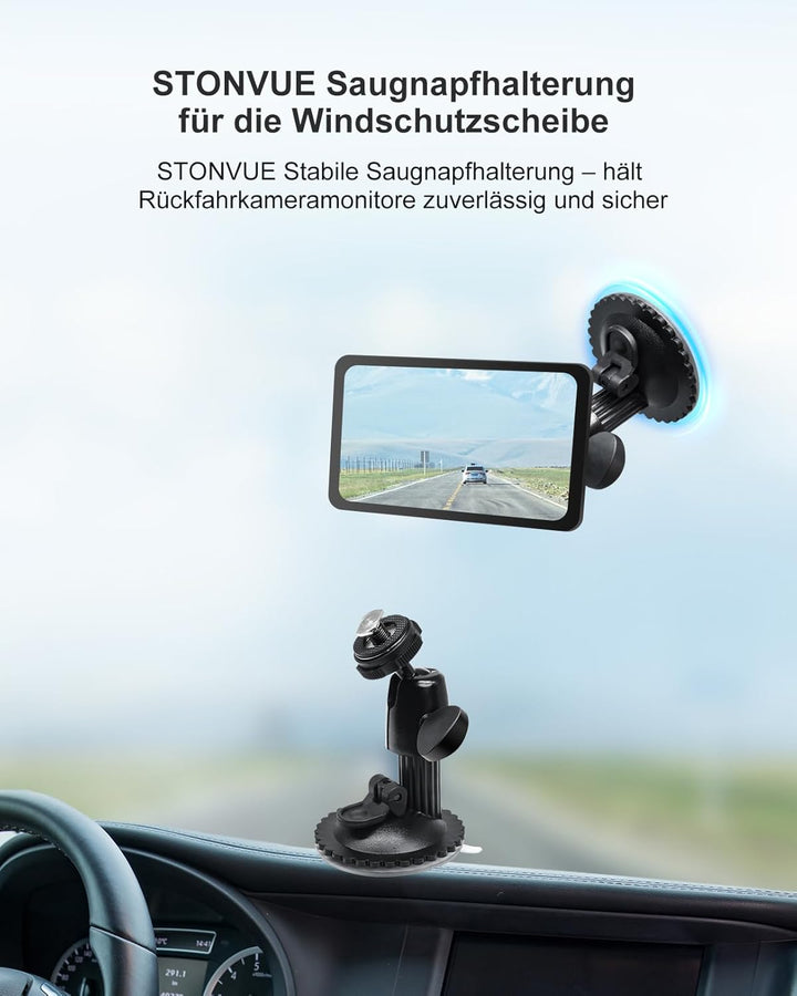 Windschutzscheiben-Halterung für Rückfahrkamera – 5 kg Tragkraft, 360° Verstellbarer Kugelkopf, Meta