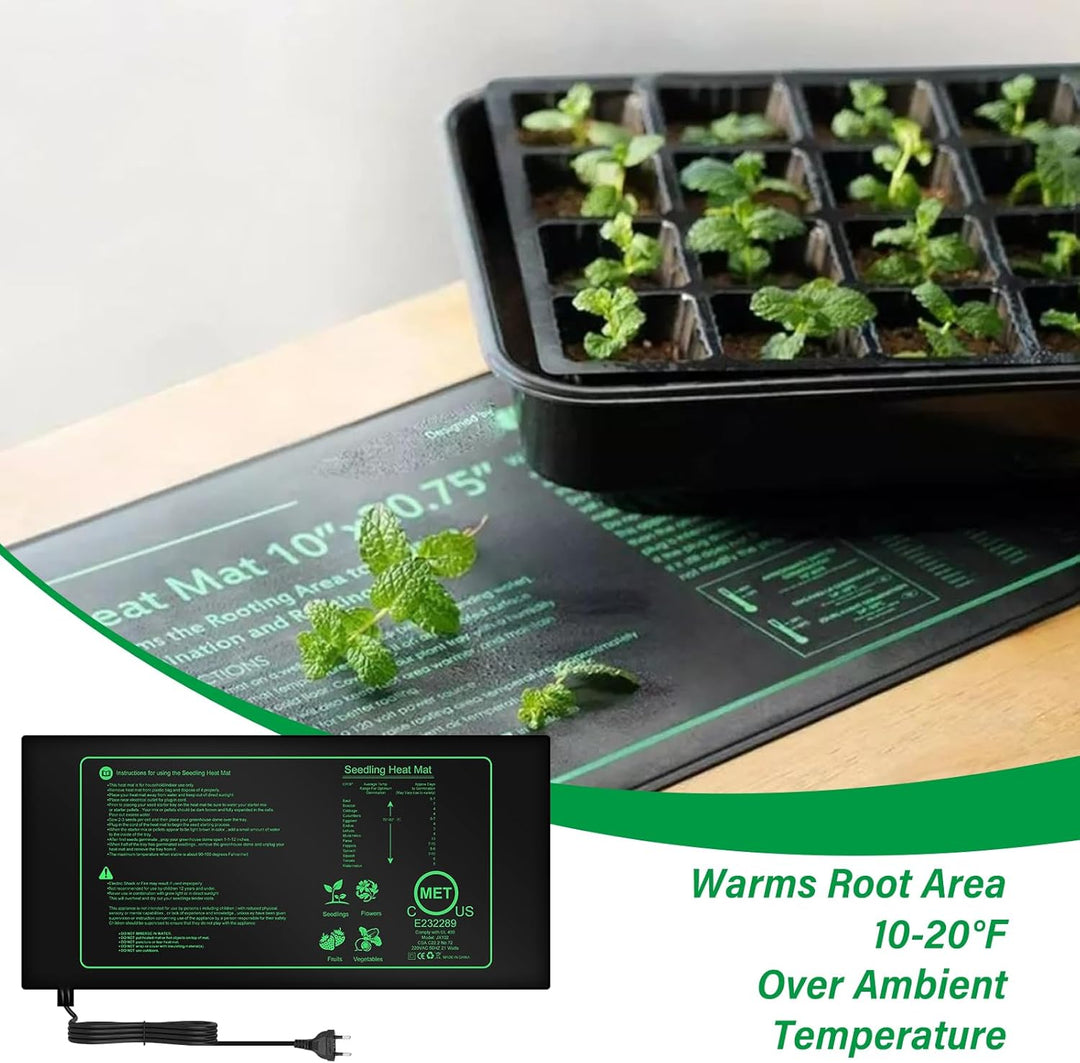 2 Stücke Heizmatte Pflanzen, Heizmatte Mit Thermostat, Wärmematte Für Sämling Germination Und Hausti