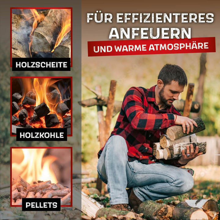 LANDMANN rauchfreier Feuerkorb, klein | 360° Luftzirkulation | Besonderes Flammenspiel | Pulverbesch