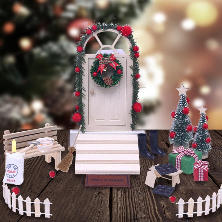 Wichteltür Zubehör Weihnachten Set, Wichteltür Zubehör Set Weihnachten, Weihnachtswichtel Tür Set, H