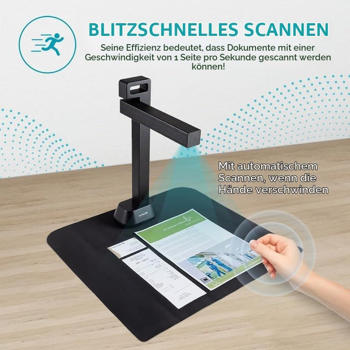 IRIScan Desk Pro. Buchscanner LED, OCR Dokumentenscanner 21MP Kamera Visualizer -v6PRO: PDF-Editor,