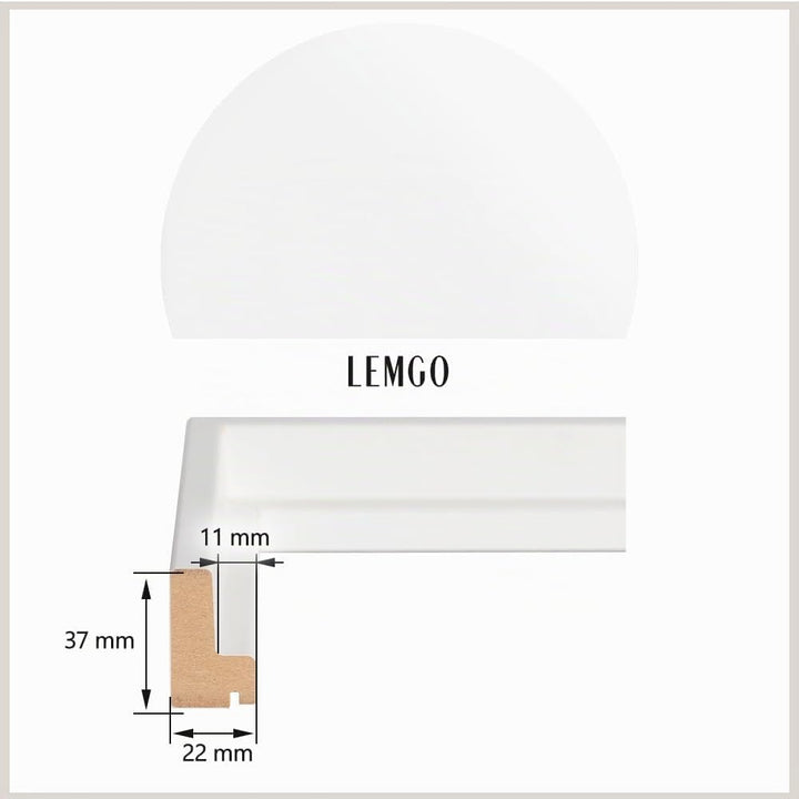Bildershop-24 Schattenfugenrahmen Lemgo für Keilrahmenbilder und Leinwände 15x15cm Weiss Hochglanz 1
