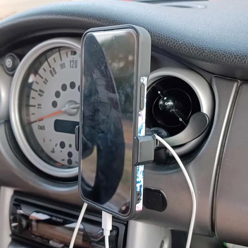 Auto Telefon Halter, Für Mini Cooper R50/R52/R53 Runde Luft Ventilation Telefon Halter für iPhone &amp;