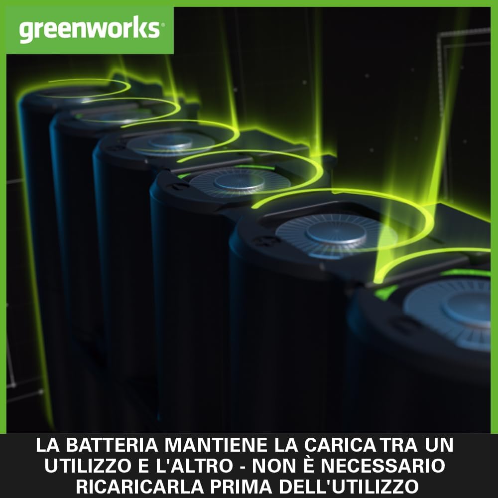 Greenworks 24V Akku - Original Greenworks 2Ah Leistungsstarker Lithium-Ionen Akku, leichtes Design m