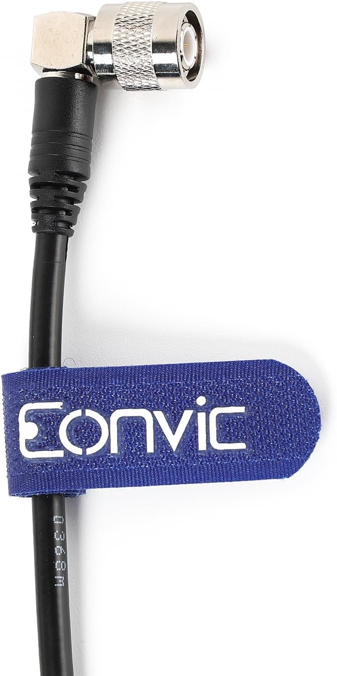 Eonvic GPS Antennenkabel Schwarz TNC zu TNC 90 Grad Flexibles Koaxialkabel RG223 für GNSS/GPS Empfän