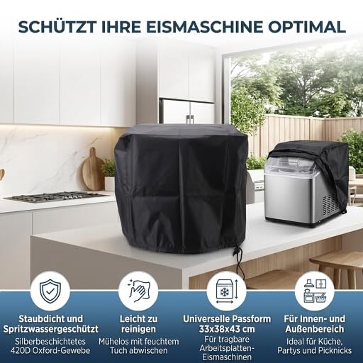 HEEPDD Eismaschinen-Arbeitsplattenabdeckung, Stoff, Staubdichte Eismaschinenabdeckung, 33 X 38 X 43