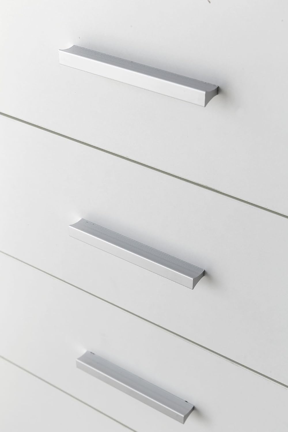 Wohnling Rollcontainer WL5.748 40 x 70,5 x 33 cm Weiss, Schreibtisch-Container Rollschrank 4 Schubla
