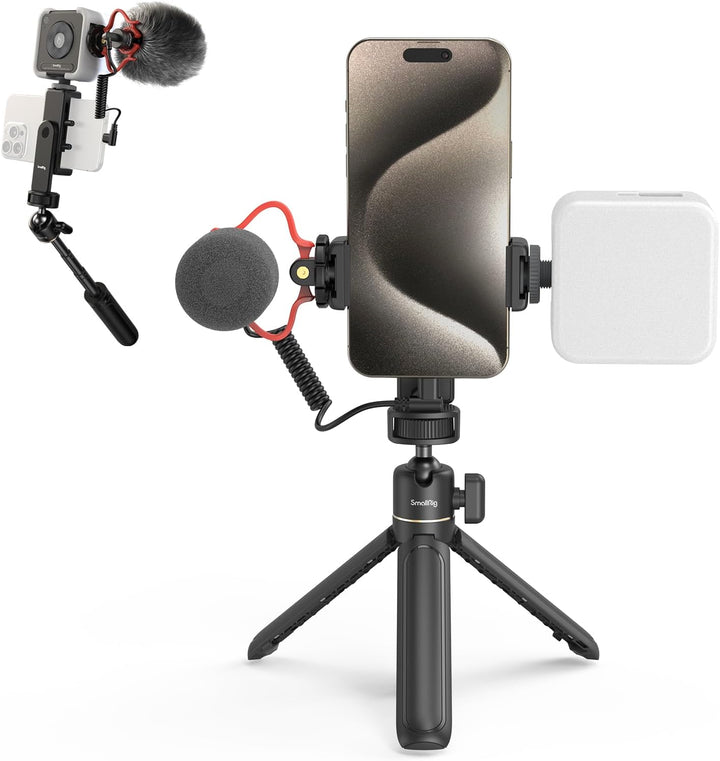 SMALLRIG VK-50 Vlogging Kit für iPhone, Content Creator Kit für YouTube und TikTok Starter, Videoauf