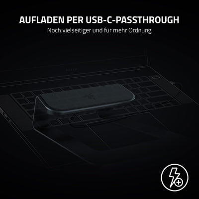 Razer Laptop Stand Chroma V2 - Ergonomischer Laptop-Ständer inklusive 4-fach-USB-C-Hub (3-Port USB 3