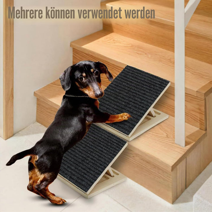 Hunderampe, Treppenrampe Hund, Hochwertiges Holzwerkstoff, rutschfest Und Sicher, Keine Montage Erfo