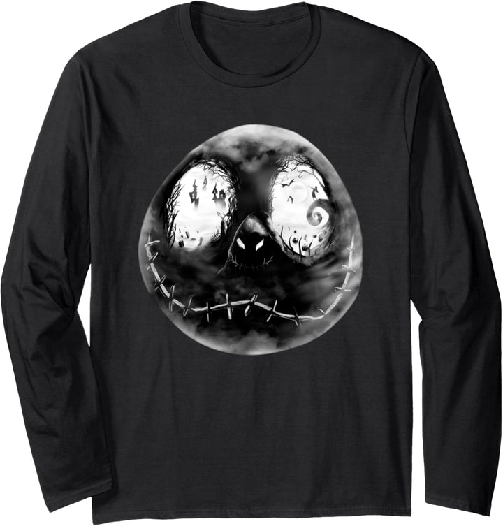 The Nightmare Before Christmas Jack Skellington Grey Face Langarmshirt