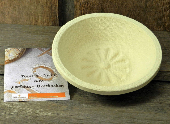 Gärkorb Gärkörbchen Bodenmuster Sonne mit Bezug für 1 kg Brote inkl. Info 'perfekt Brot backen '