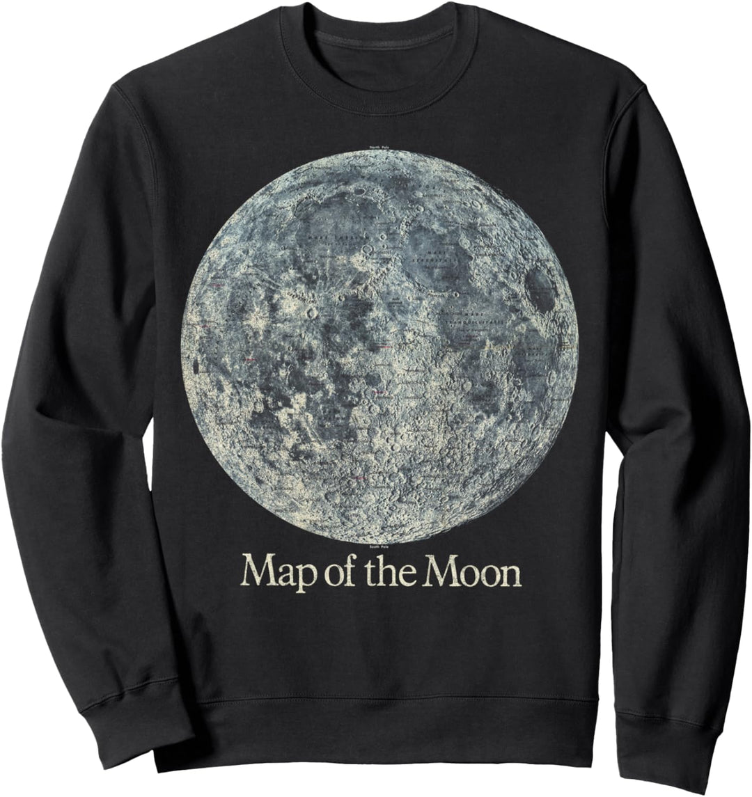 Trendy Map Of The Moon Sweatshirt