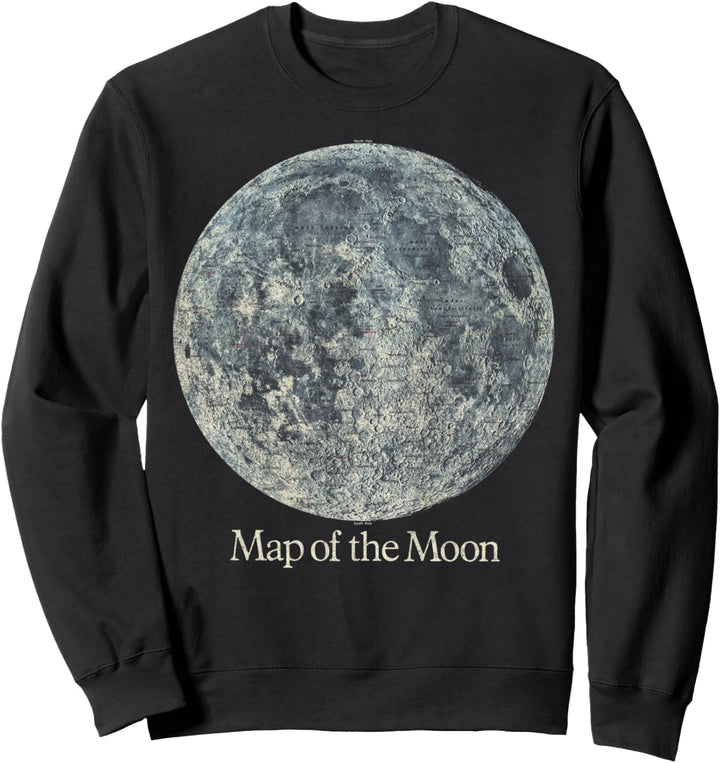 Trendy Map Of The Moon Sweatshirt