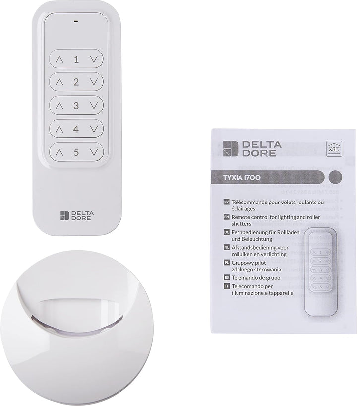 Delta Dore Tyxia 1700 Funkfernbedienung zur zentralen Steuerung von 5 Geräten für Beleuchtung, Rolll