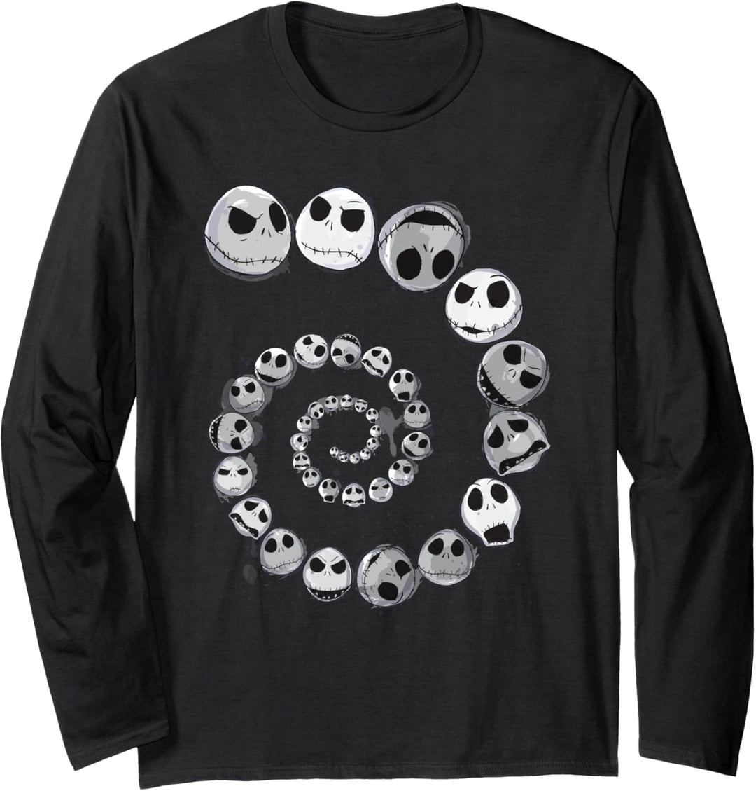 Disney Nightmare Before Christmas Jack Emotion Spirale Langarmshirt
