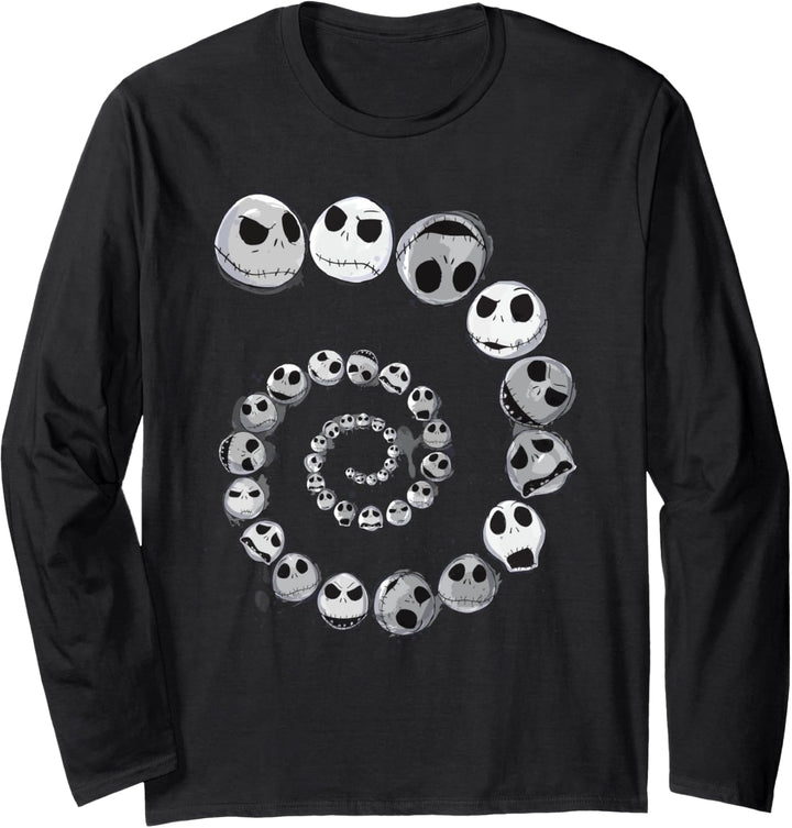 Disney Nightmare Before Christmas Jack Emotion Spirale Langarmshirt