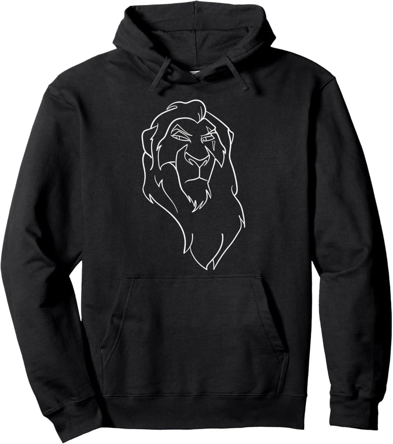 Disney The Lion King Scar Simple Outline Pullover Hoodie