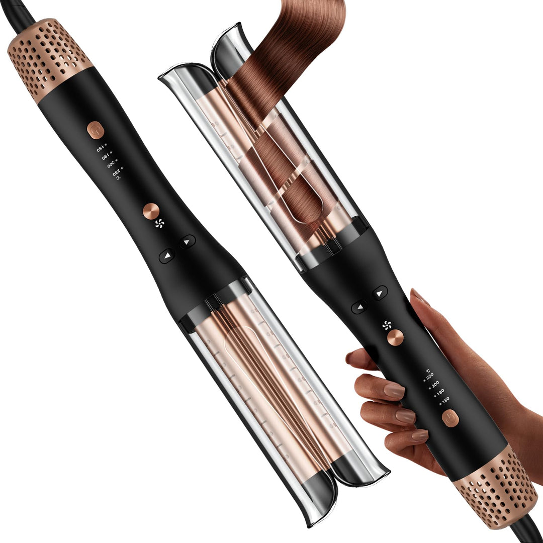 Kaltluft Lockenstab Automatisch – 32mm Beach Waves Curler, 4 Temperaturstufen (150–230°C), Anti-Verb