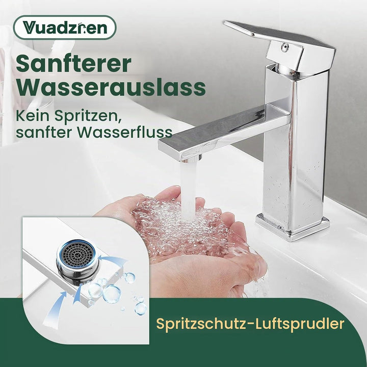 Wasserhahn Bad Waschtischarmatur Einhand Klein Einhebelmischer Waschbeckenarmatur Edelstahl für Wasc