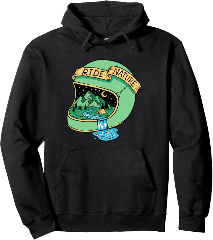 Fahren in der Natur Helm Motorradfahrer Pullover Hoodie