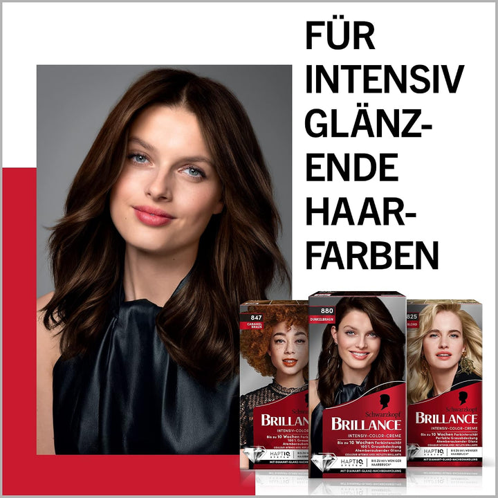 Brillance Intensiv-Color-Creme 872 Intensivrot (160 ml), dauerhafte Haarfarbe mit Diamant-Glanz und