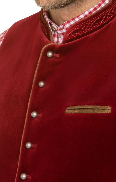 Stockerpoint Herren Weste Ricardo Trachtenweste 50 Rot (Dunkelrot), 50 Rot (Dunkelrot)