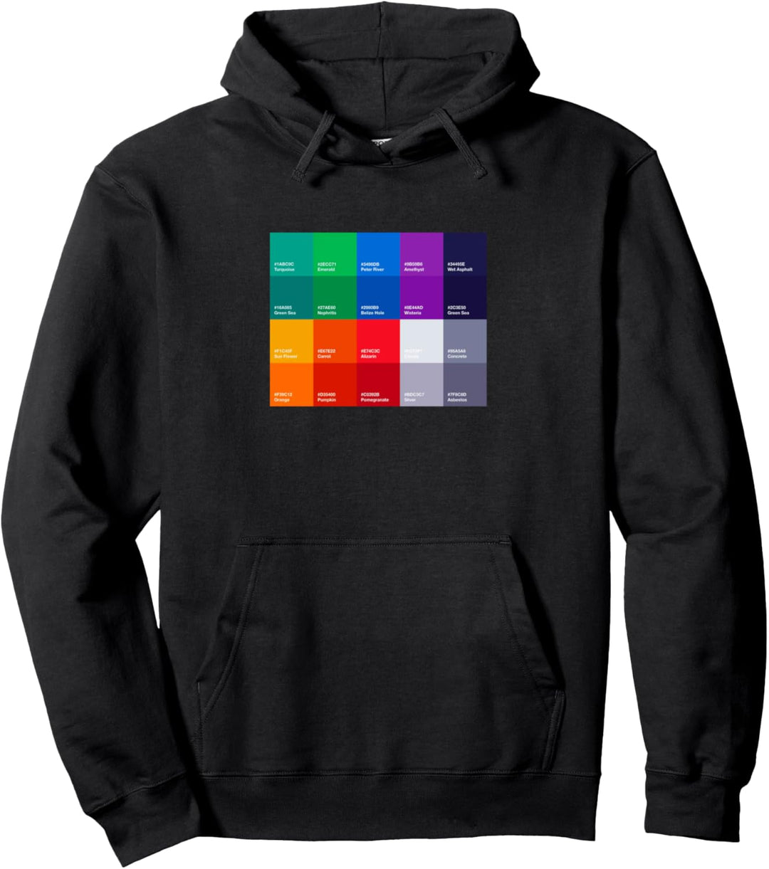 Flat UI Palette Grafik Design Pullover Hoodie